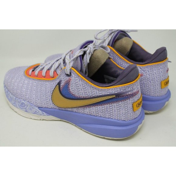 Nike LeBron XX 20 Violet Frost Metallic Gold DJ5423-500 Men's RARE Size 18 NEW - Picture 7 of 11